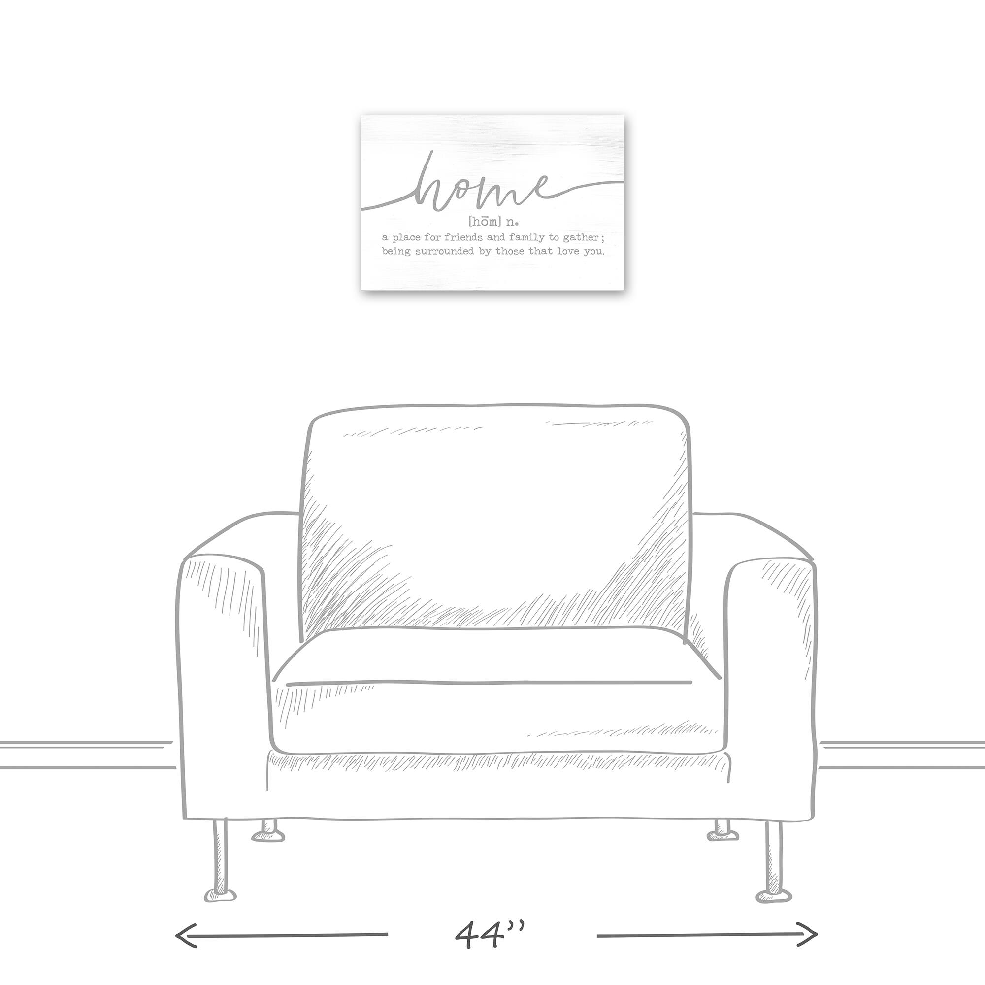 Gray Whitewash Home 12" x 18" Canvas Wall Art